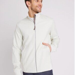 Kit and Ace Men's Comfort Full Zip Bomber Jacket Eggshell White XL $165